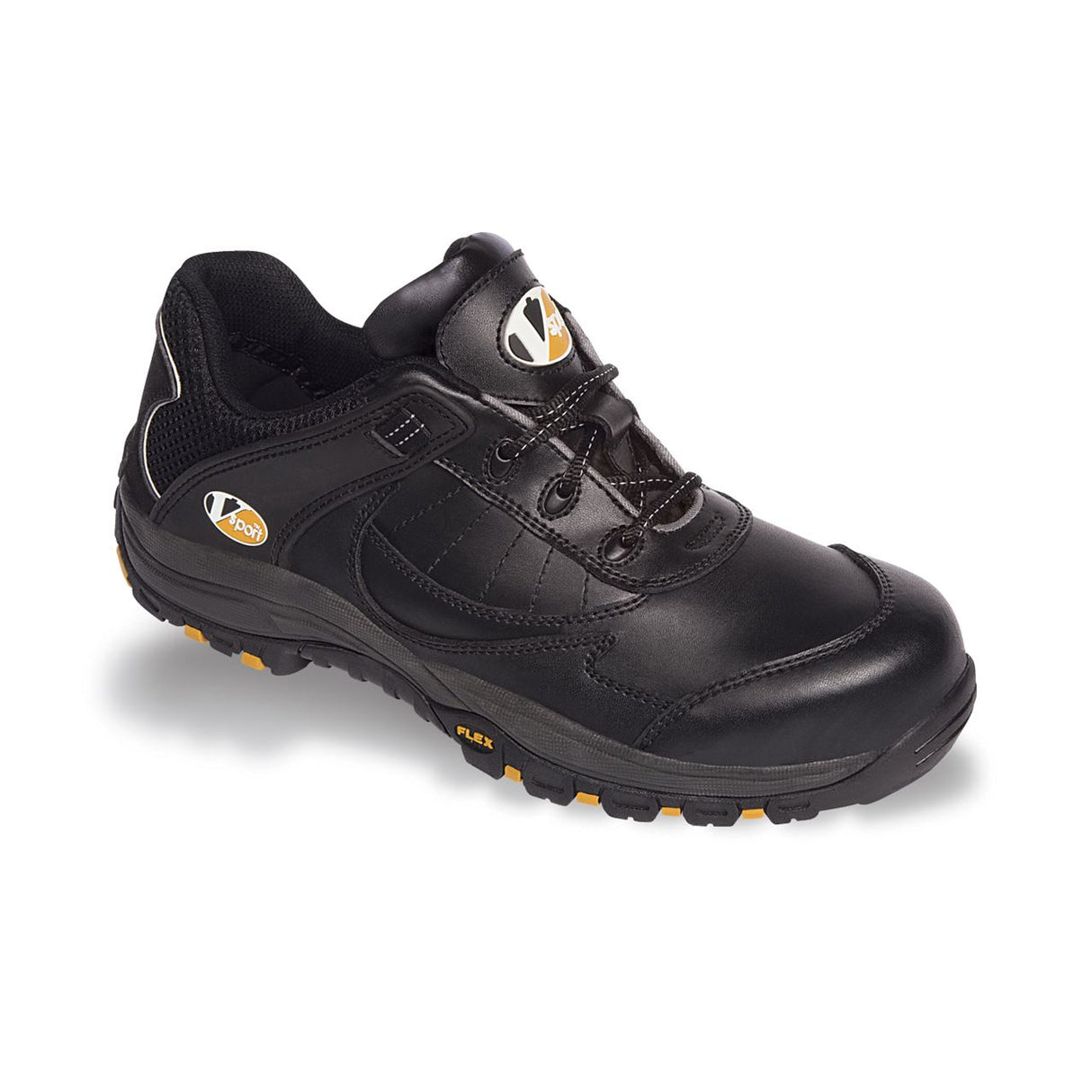 V12 Slam Unisex Safety Trainer VS600 composite Toe & Heel Black Leather