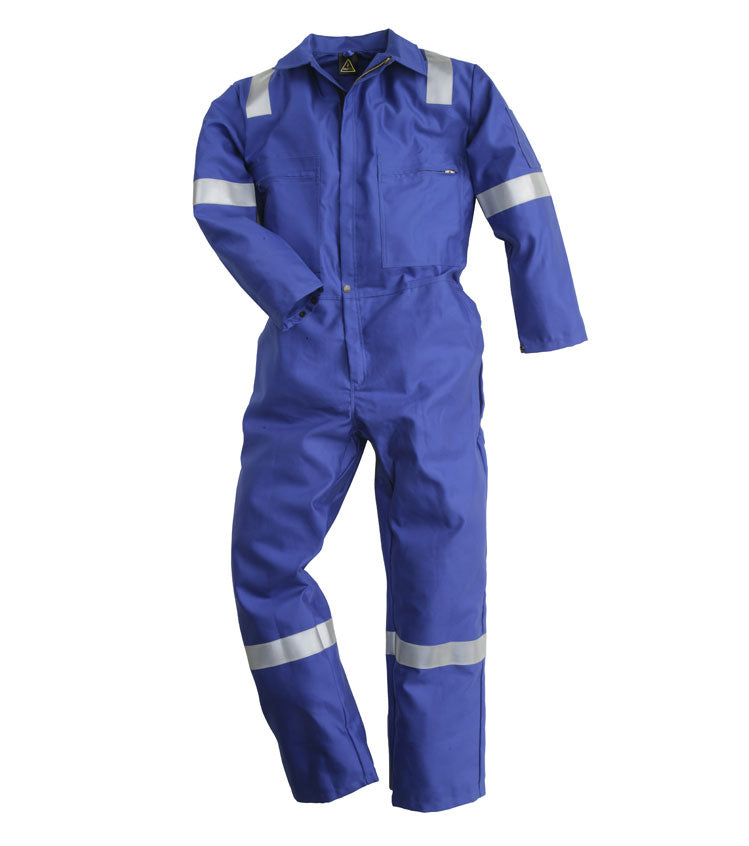 Pioneer  FM1040 Firemaster Plus FR Overall Reflective Tape Work Coverall Royal Blue