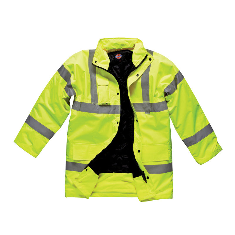 Dickies SA22045 Hi Vis Waterproof Lined Jacket - Yellow
