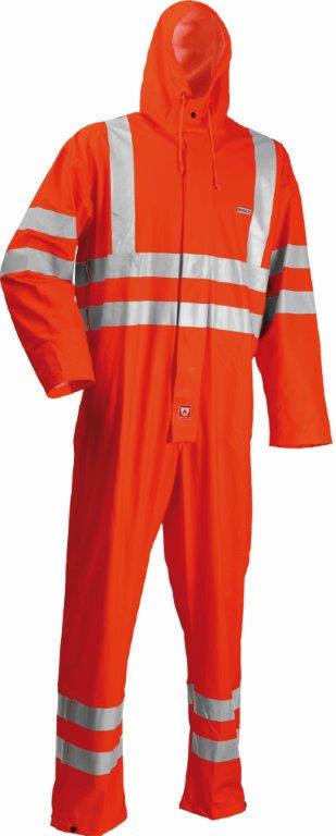 Lyngsoe HI VIS Orange Coverall Microflex Reflective Tape FR LR57-05