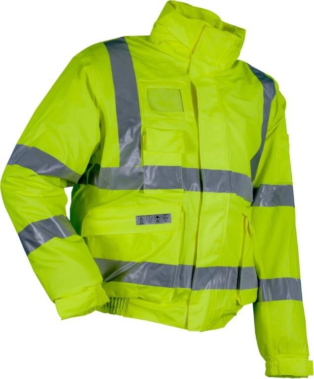Lyngsoe Wetware Flame Retardant Bomber FR-LR3567-53 Yellow Hi-Vis Jacket