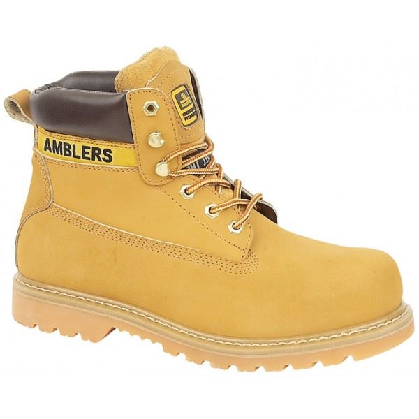 Amblers FS7 Unisex Safety Boots Steel Toe Cap Honey Nubuck Upper