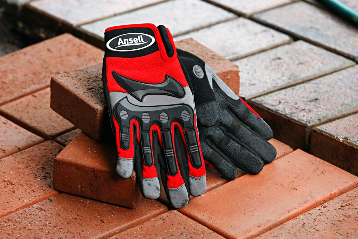 Ansell 97-975 Projex Series Heavy Duty Impact Gloves - Red