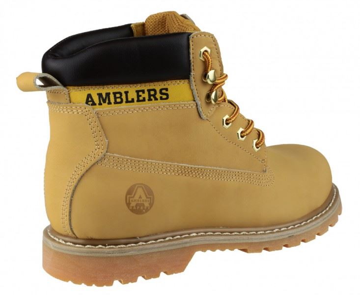 Amblers FS7 Unisex Safety Boots Steel Toe Cap Honey Nubuck Upper