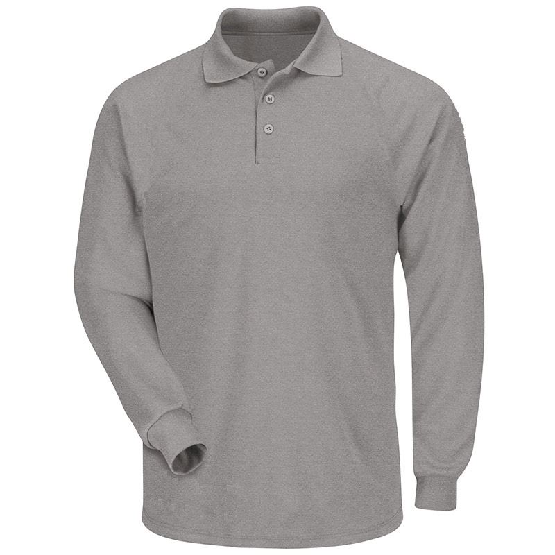 Wenaas Flame Retardant Anti-Static Long Sleeve Polo Grey
