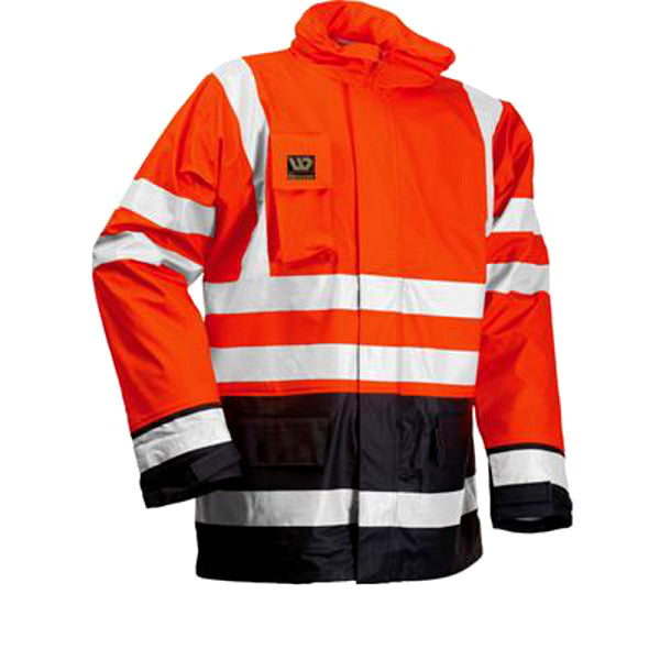 Wenaas 95353 Flame Resistant Hi Vis Waterproof Jacket Orange/Navy