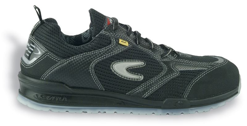 Cofra Kress S1 Aluminium Toe Cap Protection ESD Black Safety Trainer