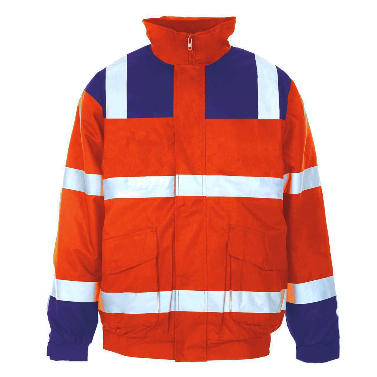 Wenaas 51575-172 Class3 Winter Bomber Jacket Hi Vis Royal Blue and Orange, Size - Medium