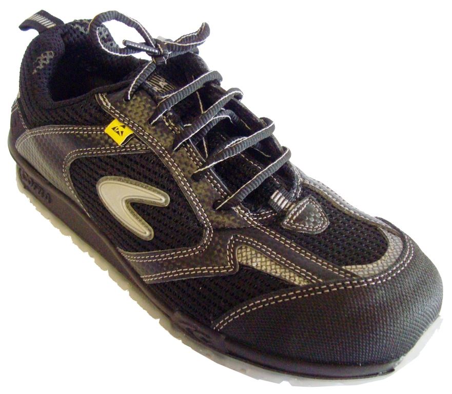 Cofra Kress S1 Aluminium Toe Cap Protection ESD Black Safety Trainer