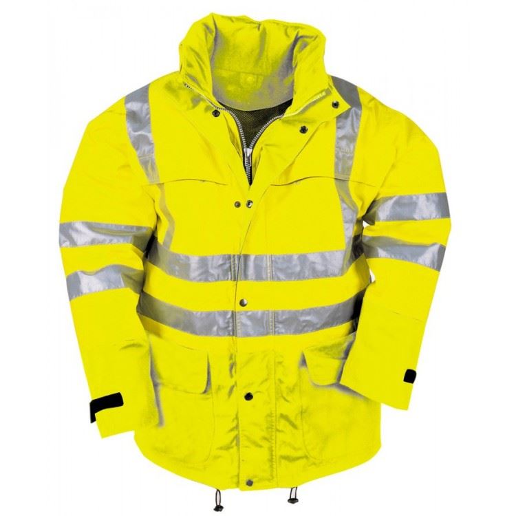Sioen Preston 403Z Waterproof Windproof Hi Vis Yellow Rain Jacket