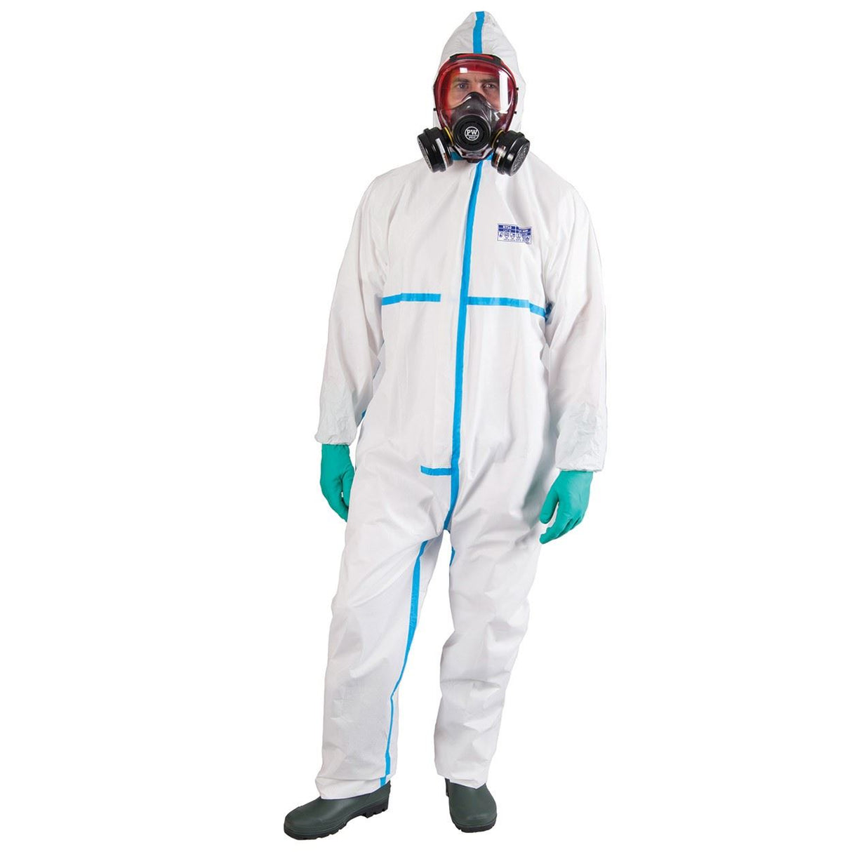 Portwest® ST60 BizTex® Microporous Protective Suit Type 4/5/6 Coverall White