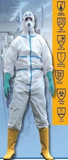 Portwest® ST60 BizTex® Microporous Protective Suit Type 4/5/6 Coverall White