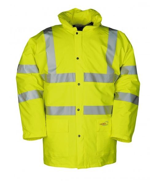 Sioen Tacana 7650 High Visibility Quilted Lined Rain Yellow Jacket