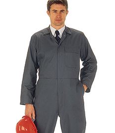 Portwest Classic Standard Polycotton Boilersuit Coverall C802 Green - Grey