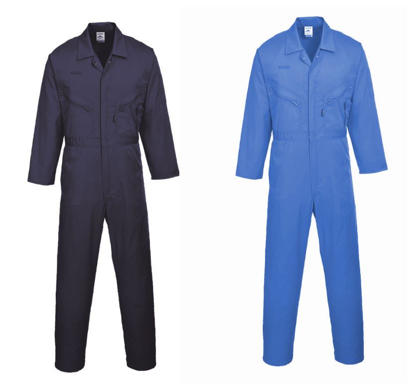 Portwest Liverpool 245g Polycotton Front Zip Coverall S813 Polycotton