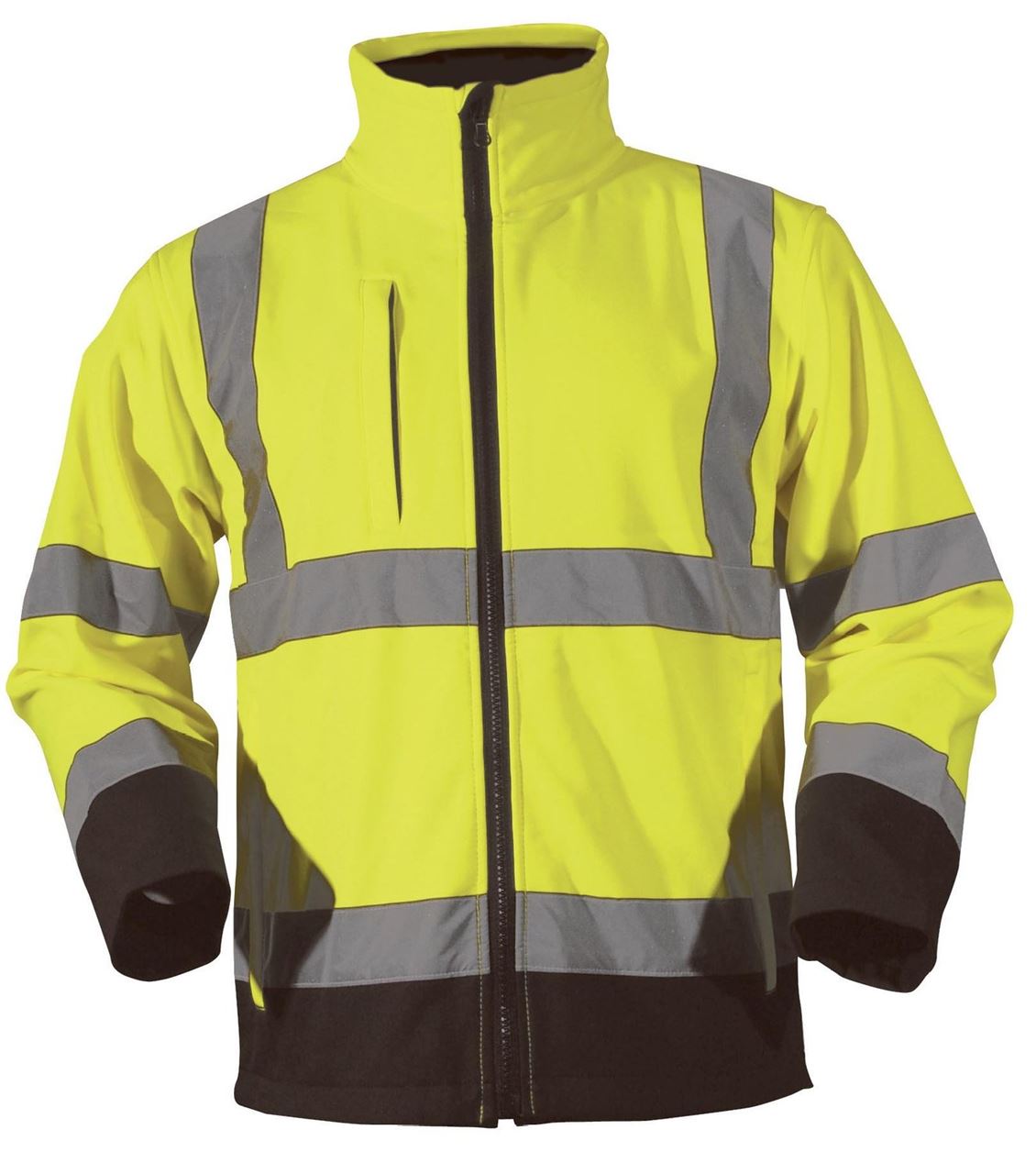 Blackrock 80500 Hi Vis Soft Shell Jacket Outdoor Traffic Yellow