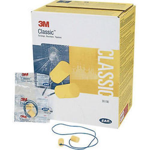 3M E.A.R. Classic Foam Earplugs Corded SNR 29dB CC-01-000 Box of 200 Pairs