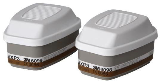 3M 6098 AXP3 R Gas Vapour and Particulate Filter Pack 1 Pair