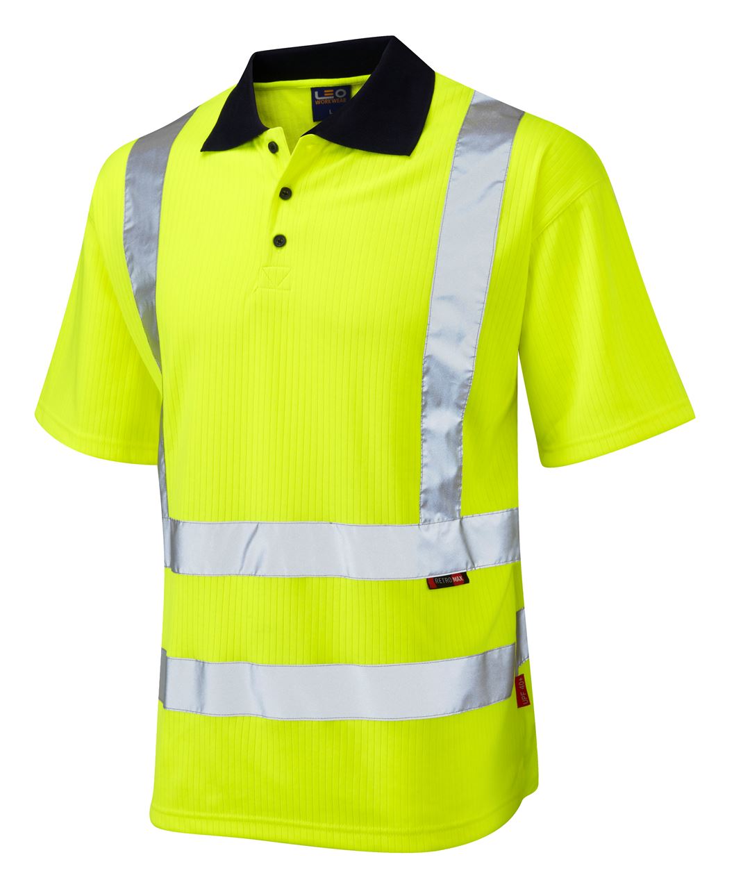 Leo Workwear Croyde P01 Class 2 High Visibility Comfort Polo Shirt