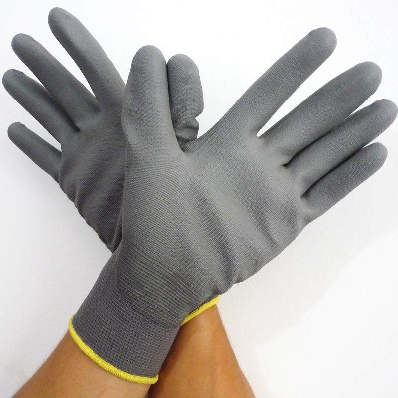 Honeywell 2400250 Perfect Poly Grey PU Palm Coated Gloves, Size X-Smal