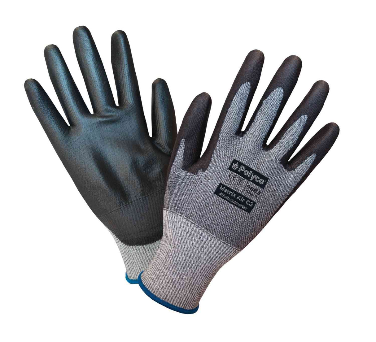 Polyco Matrix Air C3 Men Work Gloves Cut 3 Resistant PU Coating