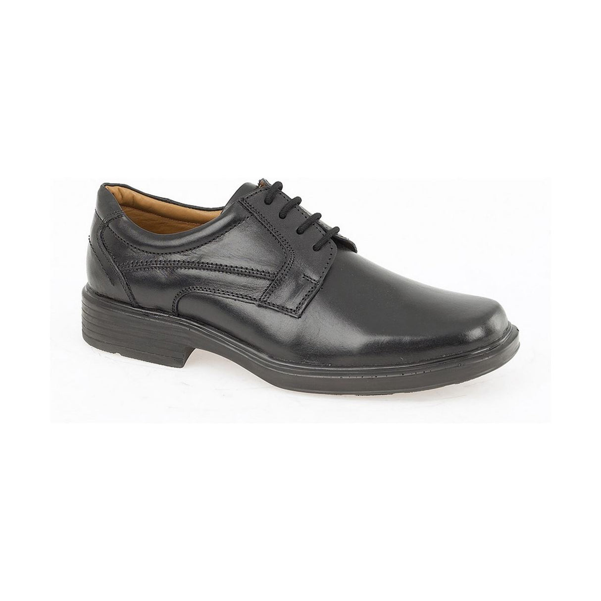 OptiPro Robin Men Formal Gibson Shoes Black Leather - Non Safety