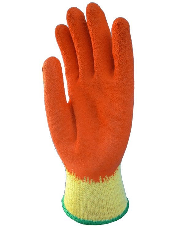 Polyco Matrix S Grip Work Glove Latex Palm Coated Orange