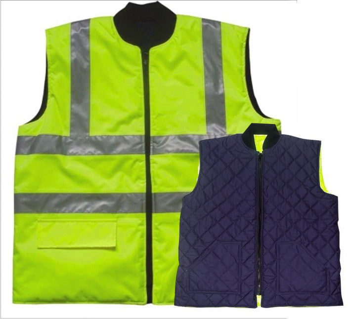 LIVERPOOL Reversible Bodywarmer Hi Viz Yellow