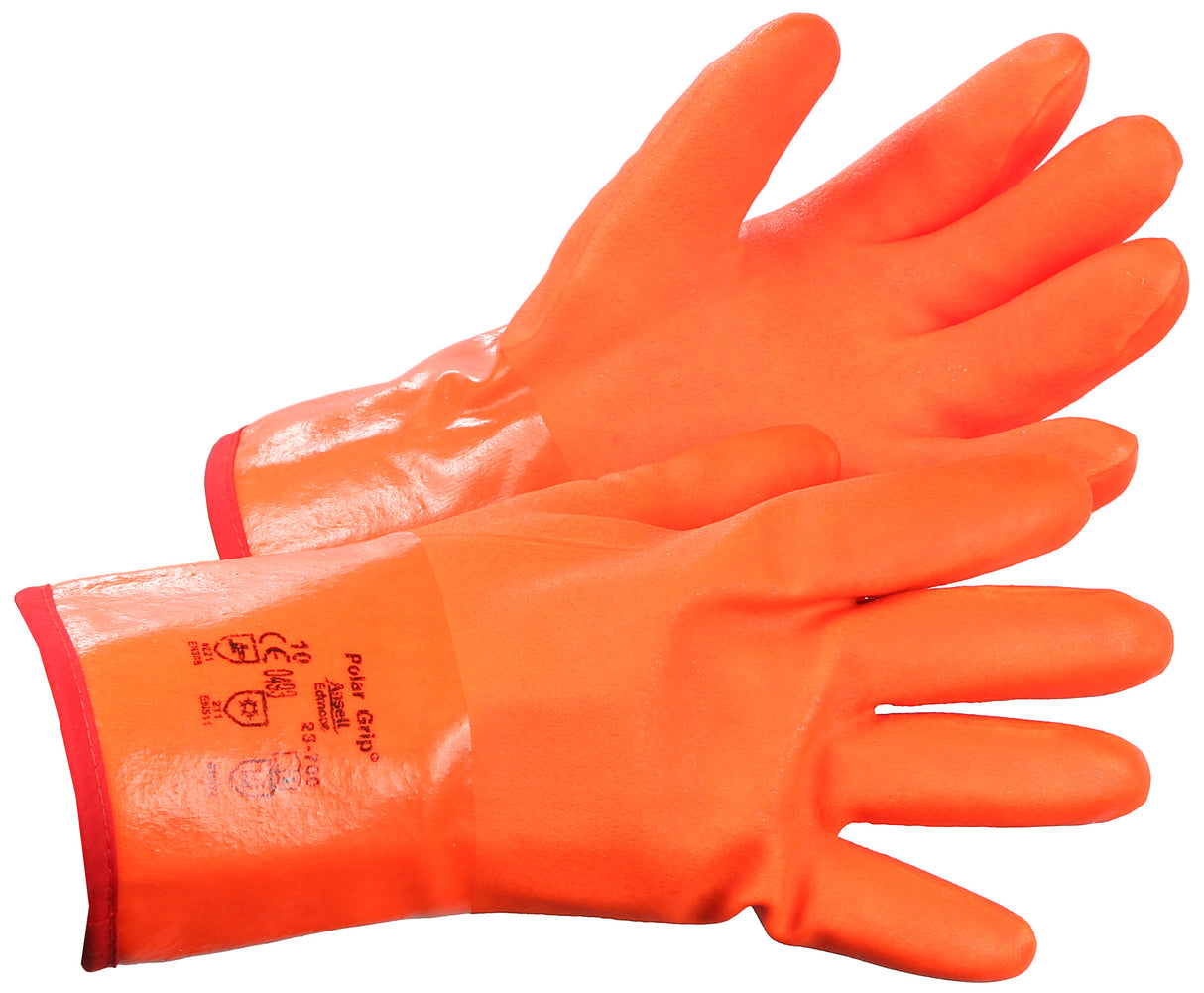 Ansell 23-700 Orange Fully Coated Insulated Polar Grip Glove