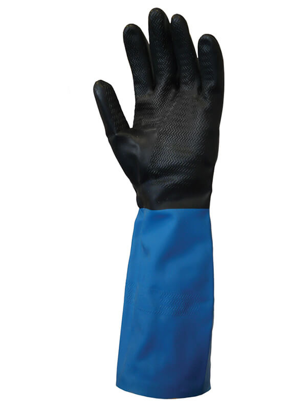 SHOWA CHM Chem Master Neoprene\Natural Rubber Chemical Resistant Work Gauntlets