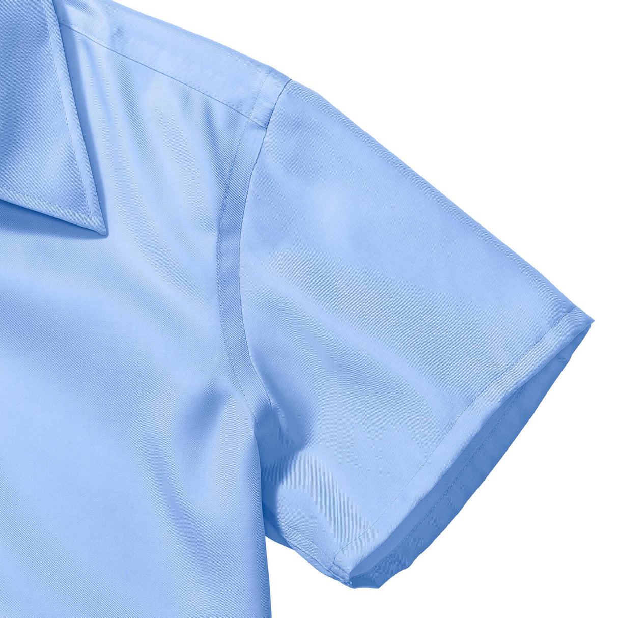 Russell Collection J957F Bright Sky Short Sleeve 100% Cotton Ladies Shirt