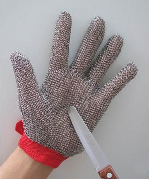 Stainless Steel Cut & Puncture Resistant Safety Chainmail Glove