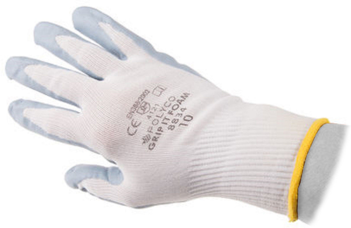 Polyco 883 Grip It Nitrile Foam Coated Work Gloves General Handling Protection