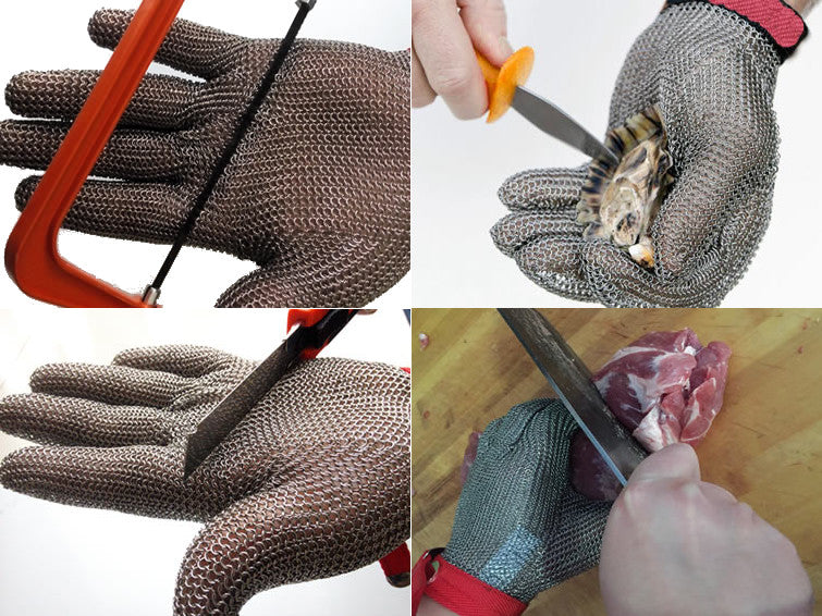 Stainless Steel Cut & Puncture Resistant Safety Chainmail Glove
