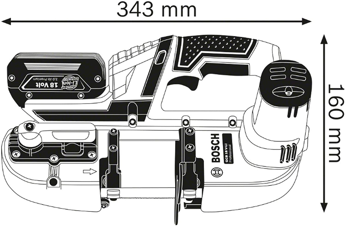 Bosch GCB 18 V-Li Bare L-Boxx Cordless Band Saw