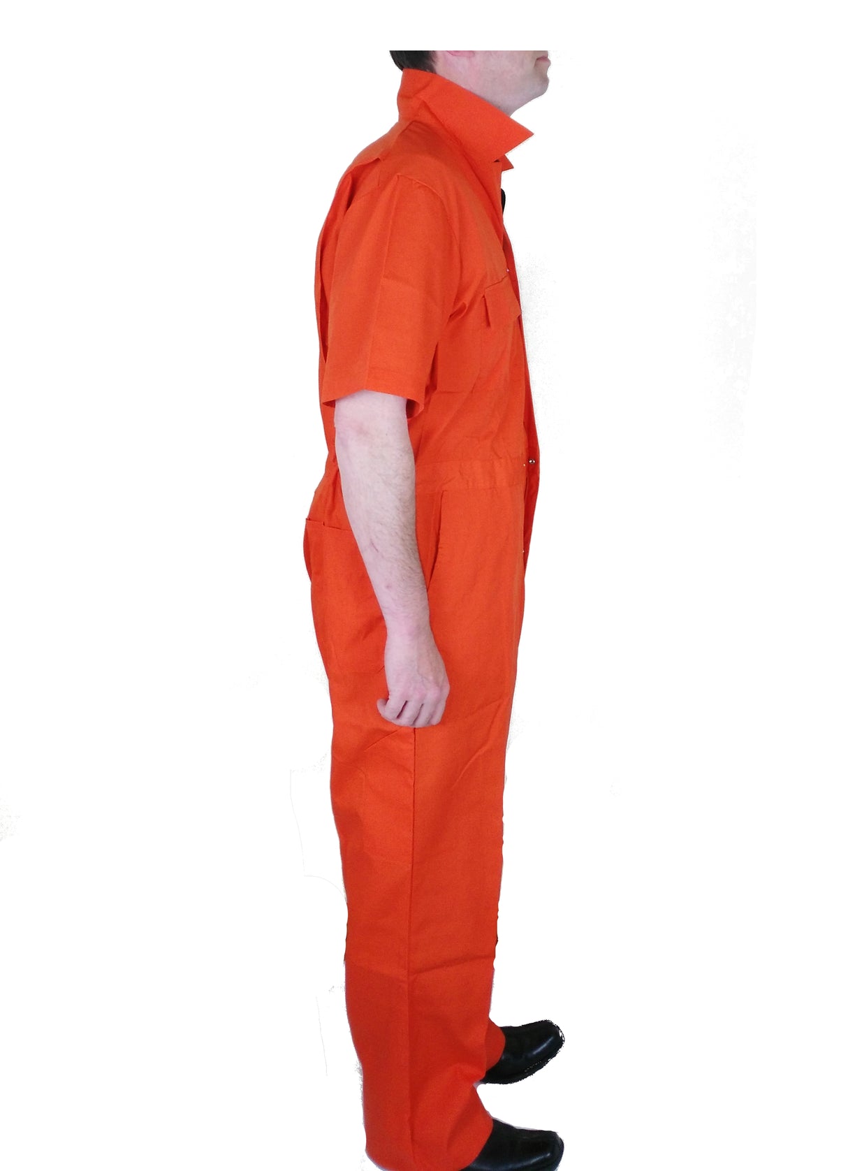 Short Sleeve Orange Lightweight Polycotton Multi-Pocket Coverall
