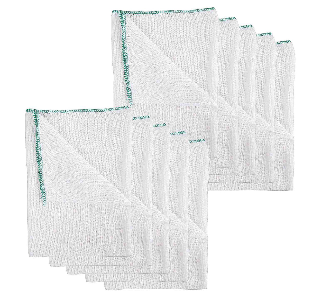 Robert Scott Medium Weight Hygiene Colour Coded Dishcloth Green Pack of 10