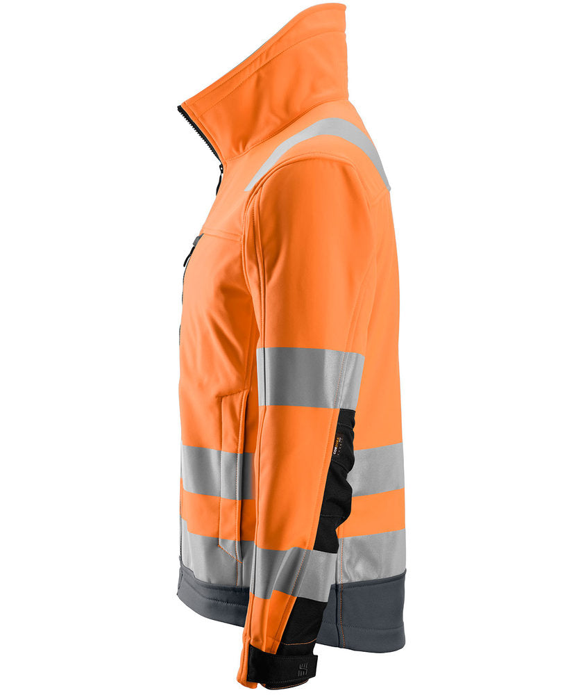 Snickers Workwear 1230 AllroundWork Hi Vis Softshell Jacket Orange