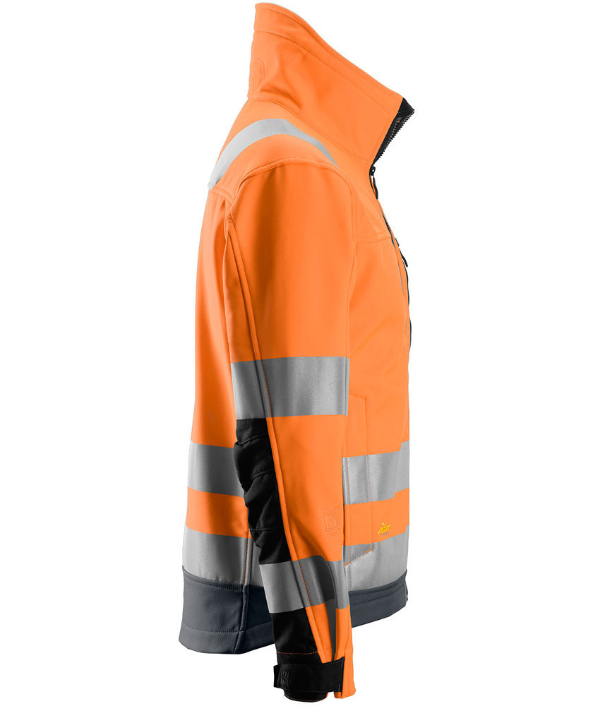 Snickers Workwear 1230 AllroundWork Hi Vis Softshell Jacket Orange