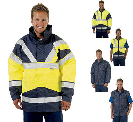 Sioen Skollfield 209A Hi Vis Waterproof 2 In 1 Jacket and Bodywarmer Work Parka
