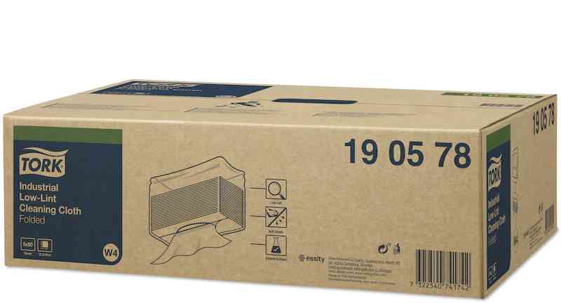 Tork Industrial Low-Lint Cleaning Cloth Refill Box of 400