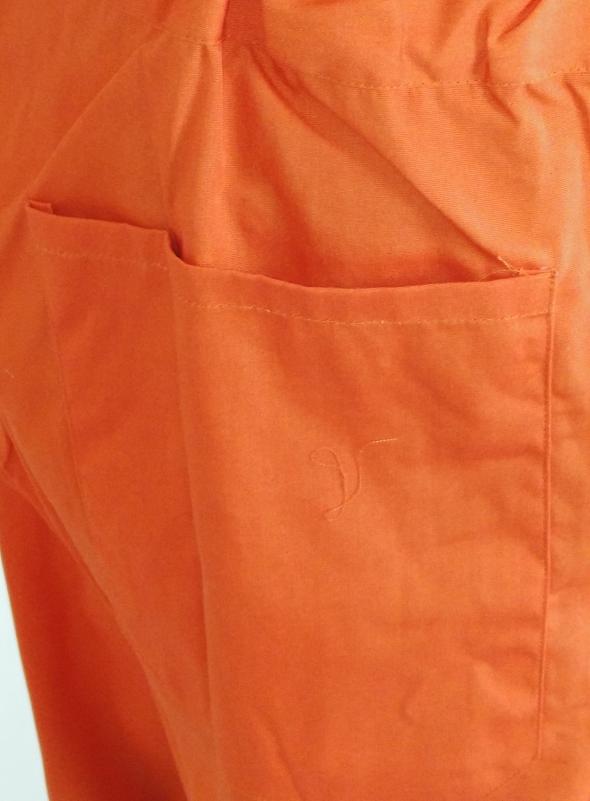 Short Sleeve Orange Lightweight Polycotton Multi-Pocket Coverall