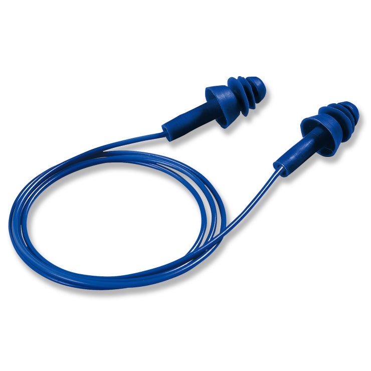 Uvex 2111-239 Whisper Plus Detect Reusable Corded Ear Plugs Pack of 50