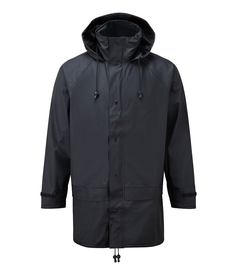 Castle Clothing 220 Flex Waterproof Jacket PU Tricot Hooded Navy