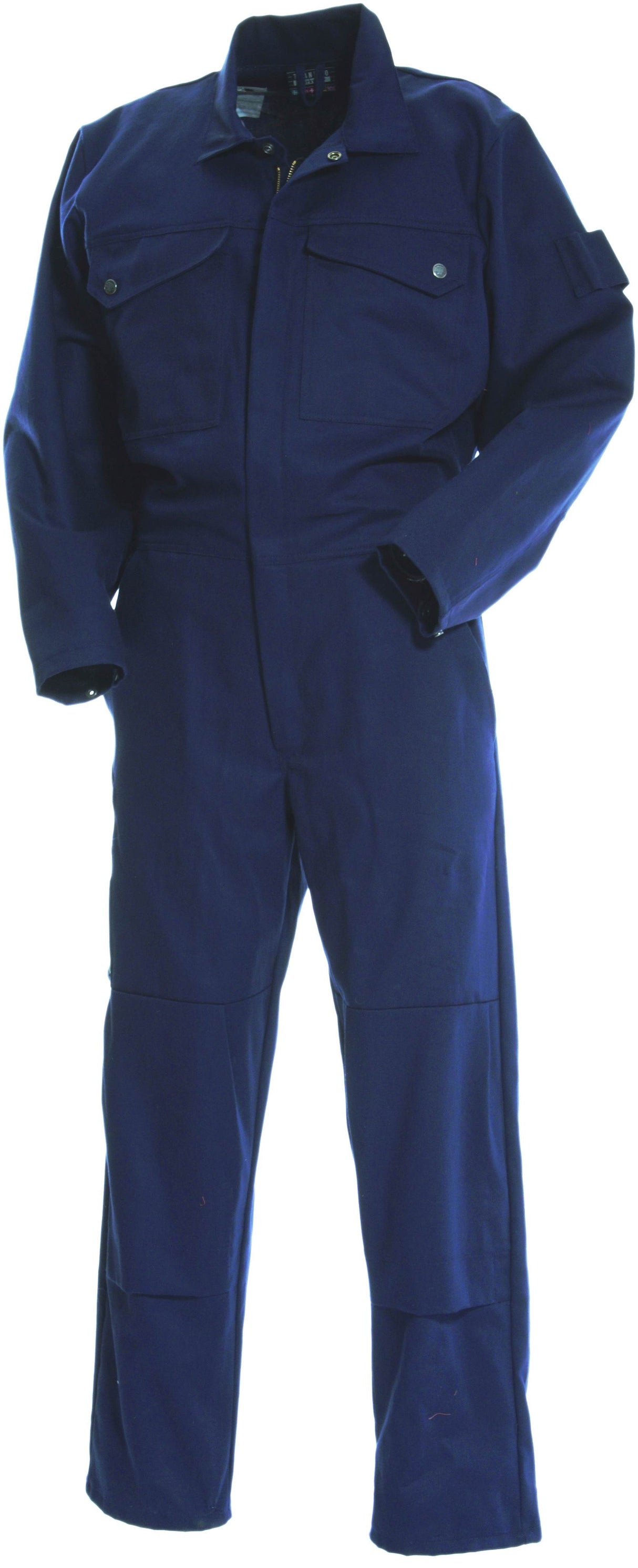 Tranemo QE0319 Comfort Plus Men Work Polycotton Overall Navy Knee Pad Pockets
