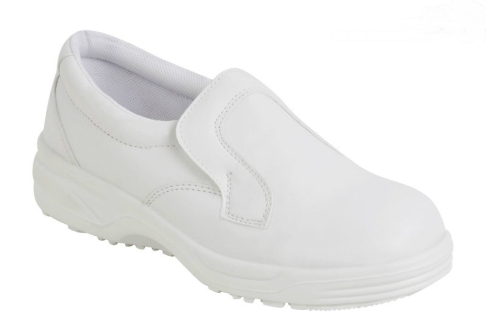 Orbit Hygiene Steel Toe White Slip On S2 Safety Shoe 305