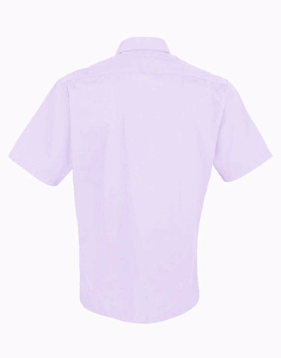 Premier PR202 Poplin Polycotton Short Sleeve Shirt Liliac