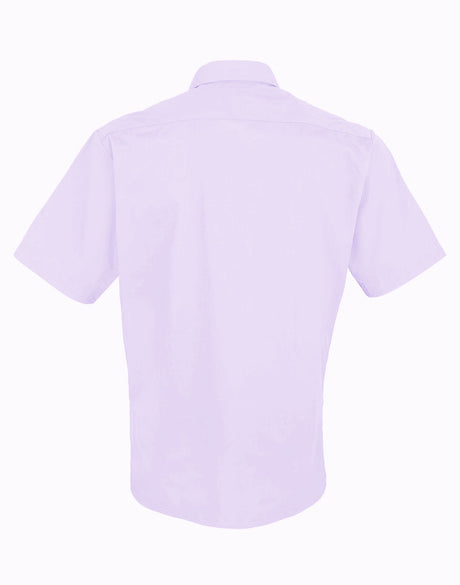 Premier PR202 Poplin Polycotton Short Sleeve Shirt Liliac