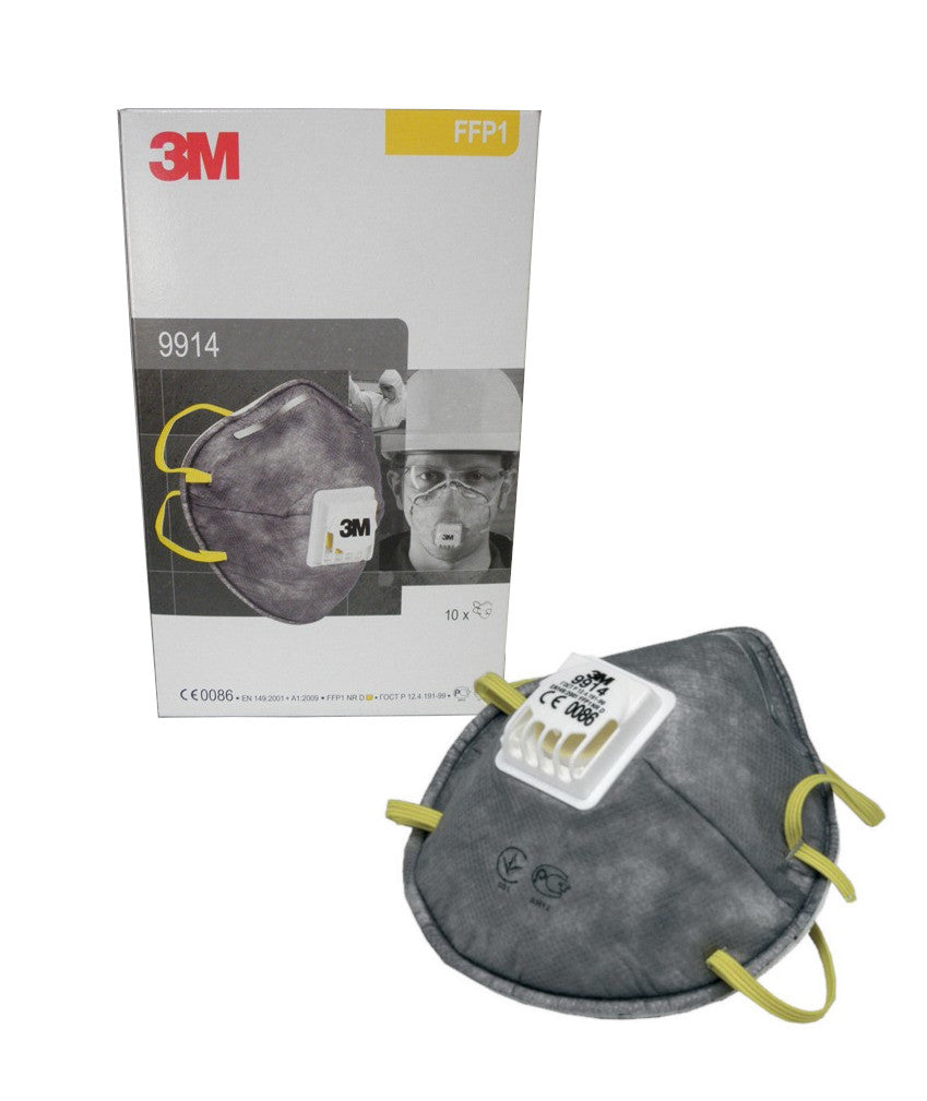 3M 9914 Dust/Mist/Nuisance Odour Respirator FFP1 Valved Mask (10 Pack)