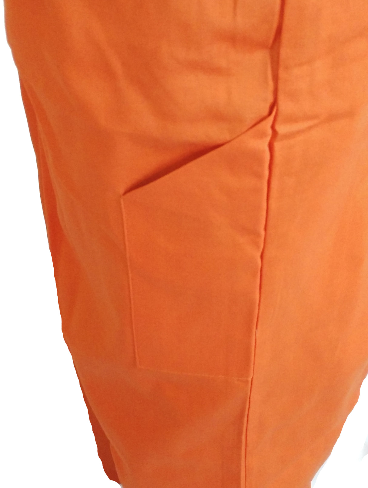 Short Sleeve Orange Lightweight Polycotton Multi-Pocket Coverall